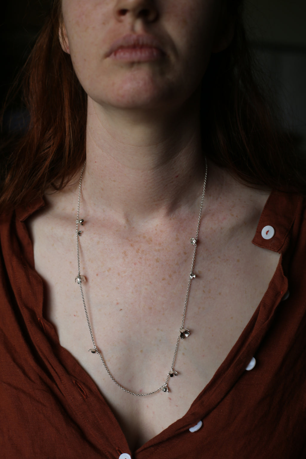 【TATIANA】Flower in the Heart Pearl Necklace NZ2004 TATIANA☆Colored Heart Pearl Necklace TATIANA】Flower in the